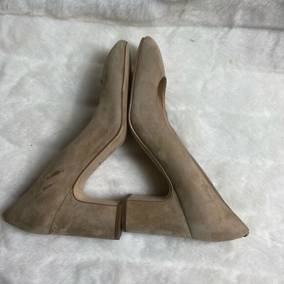Sam Edelman Junie suede Khaki slip on block heels round toe size 9.5 - Picture 8 of 10